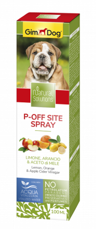 GimDog P-Off Site Spray - Отблъскващ спрей (срещу нежелано уриниране на определени места) с лимон, портокал и ябълков оцет, 100 ml