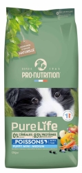 Pure Life Dog PUPPY MINI MEDIUM Fish - Пълноценна храна за подрастващи кучета от дребни и средни породи под 25 кг., 12 кг.