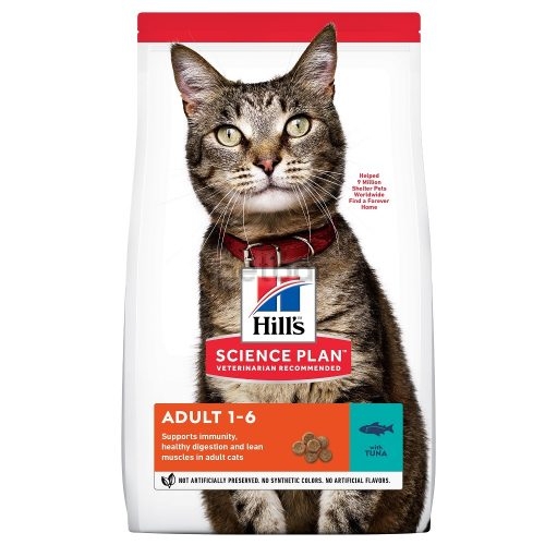 Hills Science Plan Adult с риба тон – Суха храна за пораснали котки от 1-6 г. 300 гр.