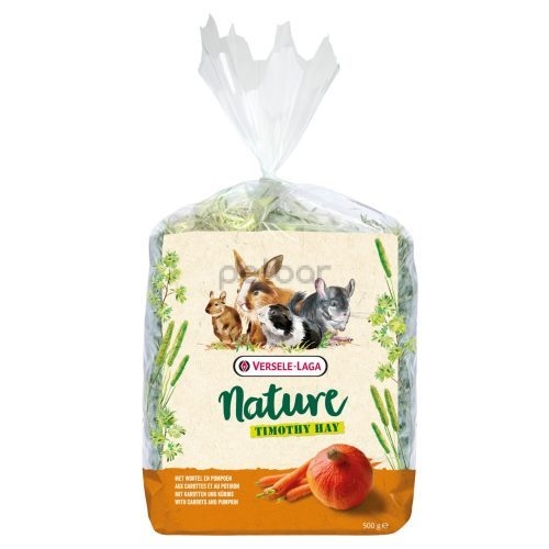  Versele Laga - Nature Timothy Hay carrot & pumpkin - сено Ливадна тимотейка, обогатено с моркови и тиква 500 гр.