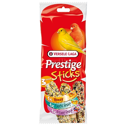 Versele - laga - Stick Canaries Triple variety Pack 90гр - стик за канари с мед, с екзотични плодове и с горски плодове - 3 бр х 30 гр. 