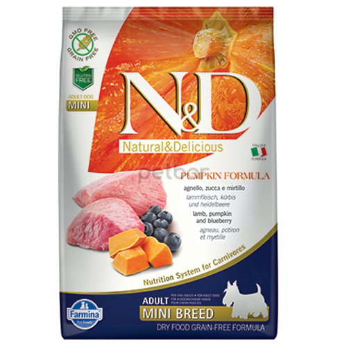 N&D Pumpkin Mini Adult Lamb & Blueberry - 800 гр.