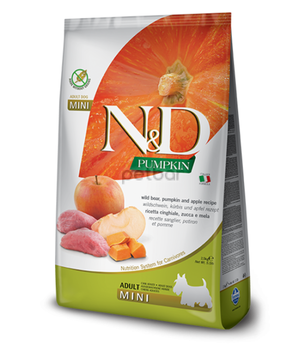 N&D Pumpkin Mini Adult Boar & Apple - 2,5 кг.