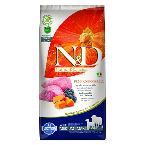 N&D Pumpkin Medium&Maxi Adult Lamb & Blueberry - 12 кг.