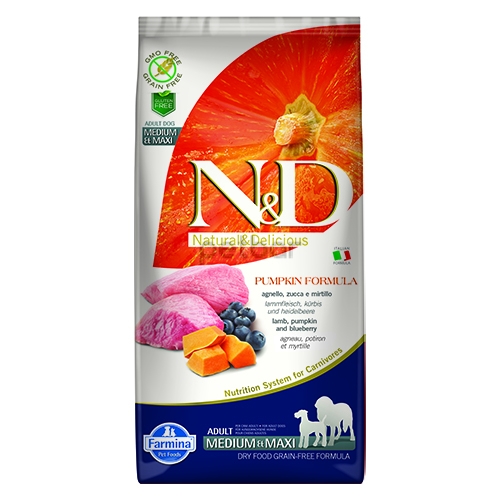 N&D Pumpkin Medium&Maxi Adult Lamb & Blueberry - 12 кг.