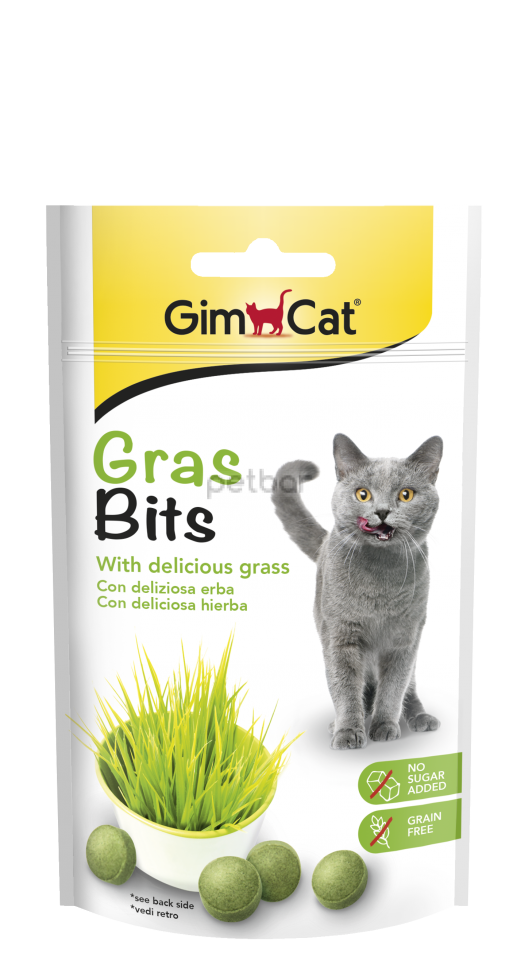 GimCat GrasBits - Таблетки котешка трева