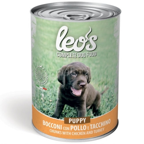  Monge Leo’s Puppy Chunks with Chicken and Turkey  - консерва