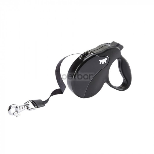 Ferplast Amigo Tape Mini BLACK - Автоматичен повод с лента, 3 м / max 12 кг.