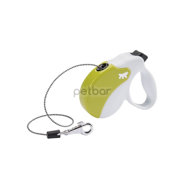 Ferplast Amigo Cord M WHITE-GREEN - Автоматичен повод, корда 5 м / max 25 кг.