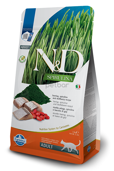 N&D SPIRULINA HERRING Cat adult1,5 KG