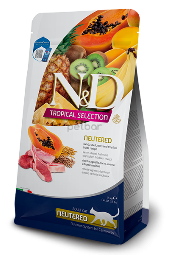N&D TROPICAL CAT NEUTERED LAMB - 300 gr.