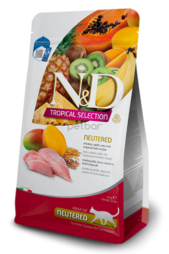   N&D TROPICAL CAT NEUTERED CHICKEN 5 кг. ADULT
