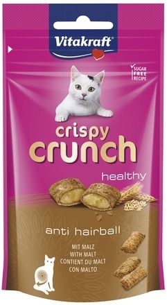 Vitakraft CRISPY CRUNCH - Лакомства за котки с МАЛЦ срещу образуване на космени топки, 60 гр.