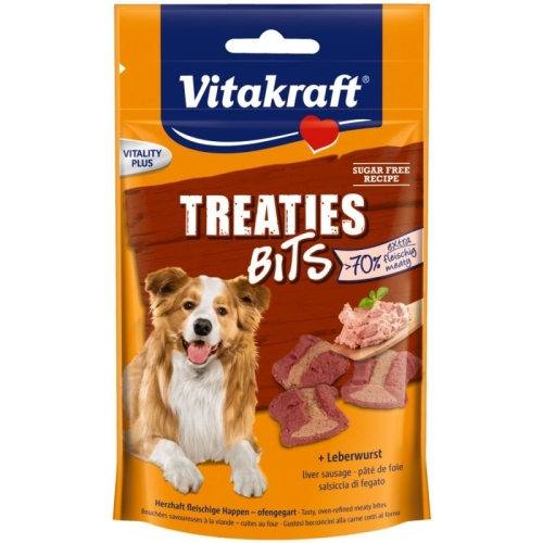 Vitakraft TREATIES BITS - Сочни хапки с лебервурст, 120 гр.