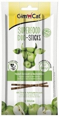 GimCat Superfood Duo-Sticks - Саламена пръчицас говеждо месо и ябълки 3 бр.