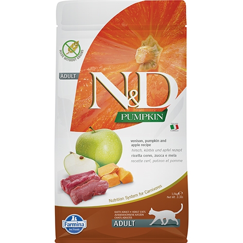 N&D Venison&Apple Adult cat, 1.5 кг.