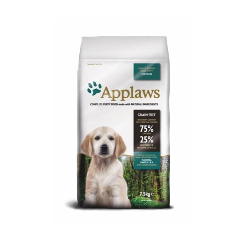 Applaws Puppy Small & Medium Chicken, 7,5 кг.