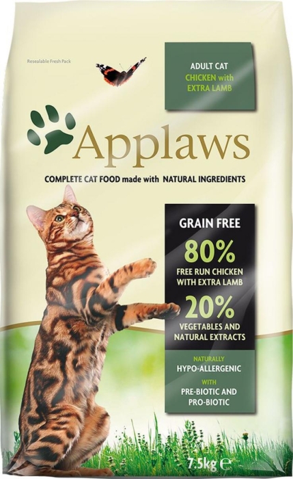 Applaws Adult Cat Chicken with Lamb - Суха храна за пораснала котка с 80% пиле и агне, 2 кг.