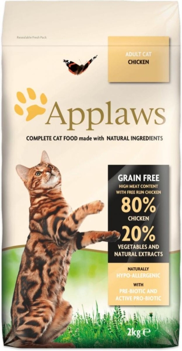 Applaws Adult Cat Chicken - Суха храна за пораснали котка с 80% Пиле, 2 кг.