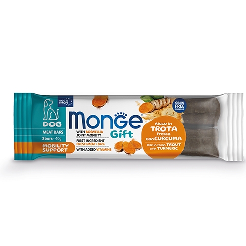 Monge Gift Meat Bars Mobility Support Dog – Барчета за кучета за грижа за ставите с пъстървар 40 гр.