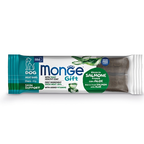 Monge Gift Meat Bars Skin Support Dog – Барчета за кучета за здрава кожа и козина със сьомга, 40 гр.