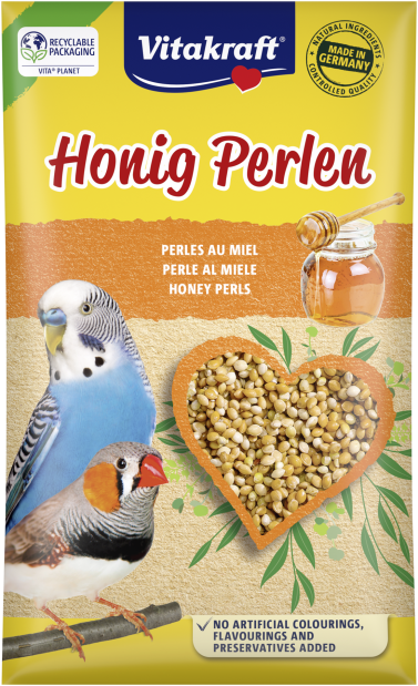 Vitakraft Perlen - Витамини за вълнисти папагали с мед 20гр.