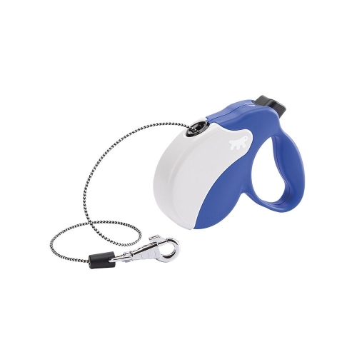 Ferplast AMIGO MINI BLUE-WHITE - Автоматичен повод, въже 3 м / мах 12 кг.
