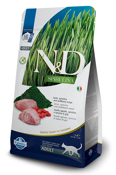 N&D SPIRULINA LAMB CAT ADULT 1,5 KG