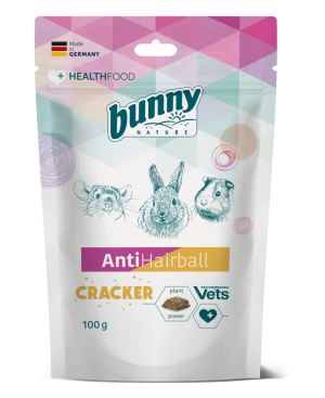 Bunny Nature – HEALTHFOOD Antihairball Cracker 100 g - Допълваща храна, подпомагаща естесвеното изхвърляне на космени топки 